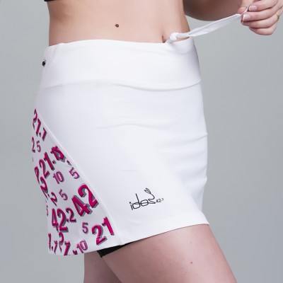 Skirt with built-in Compression Short 42.2 Stamina  White (White-Pink)